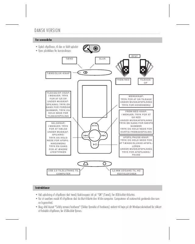 Mode d'emploi SWEEX MP512