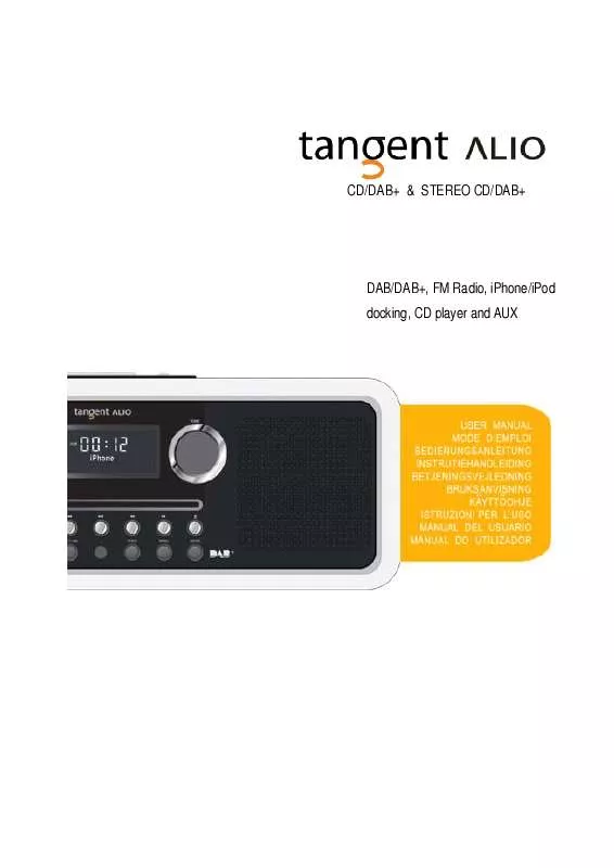 Mode d'emploi TANGENT ALIO CD-DAB PLUS