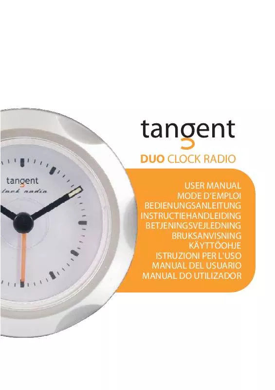 Mode d'emploi TANGENT DUO CLOCK RADIO