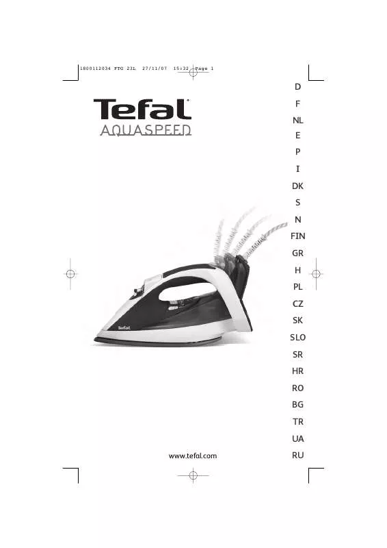 Mode d'emploi TEFAL AQUASPEED