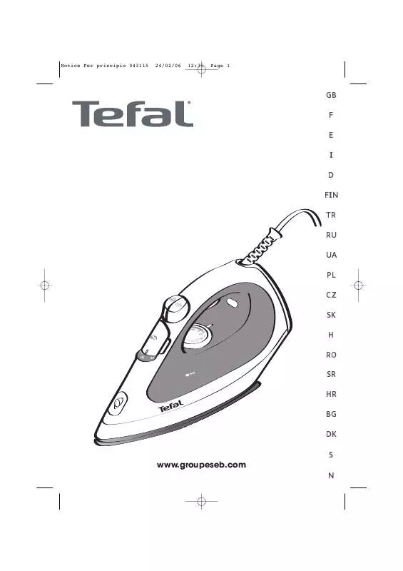 Mode d'emploi TEFAL FV2040