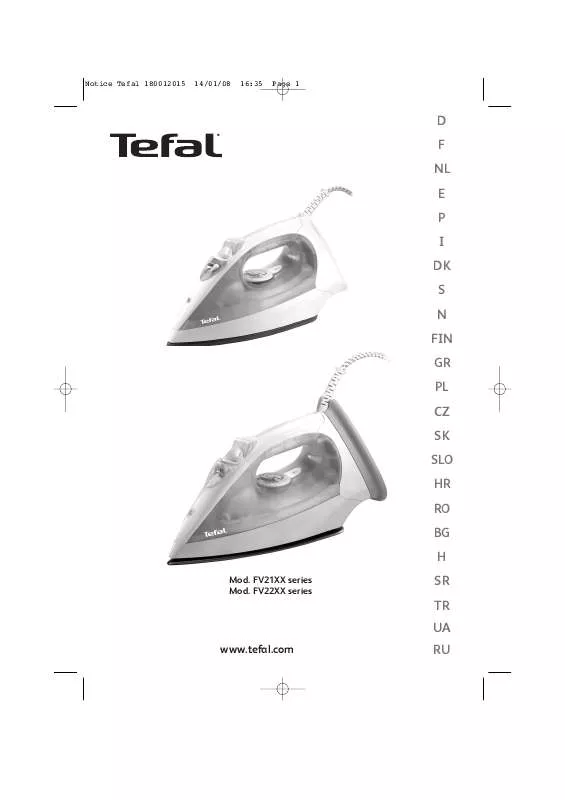 Mode d'emploi TEFAL FV2100