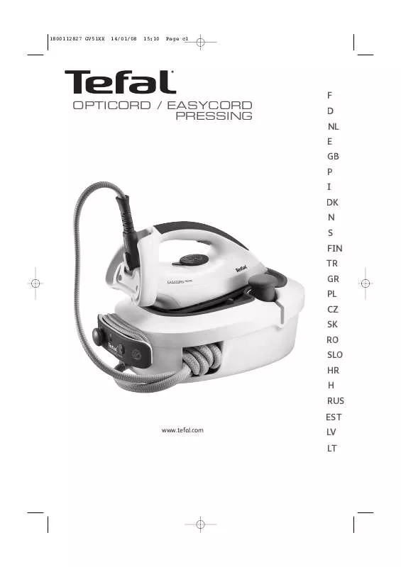 Mode d'emploi TEFAL GV5140