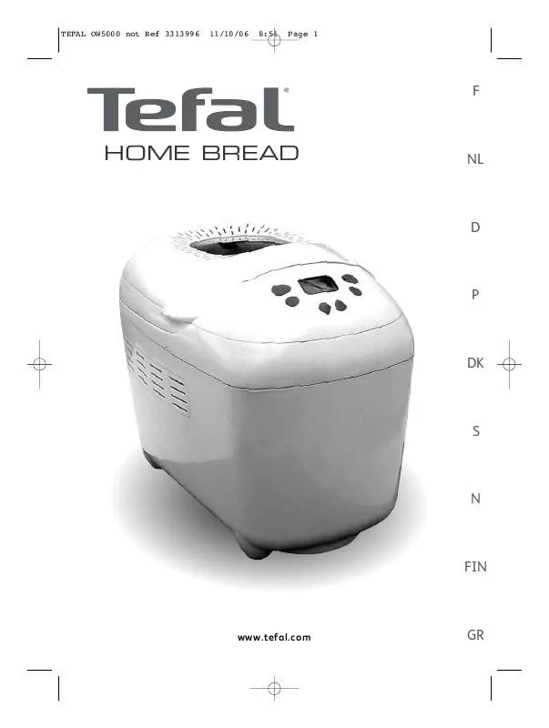 Mode d'emploi TEFAL HOME BREAD XXL