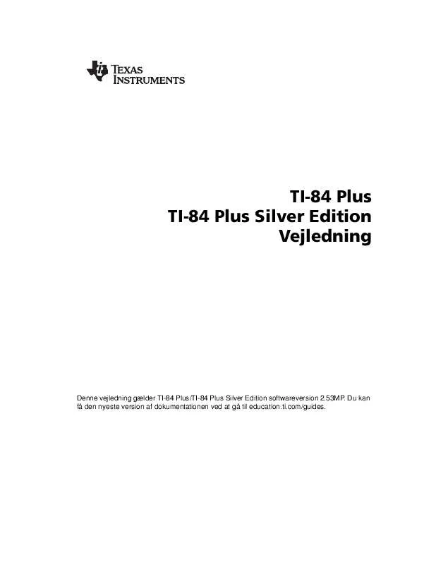 Mode d'emploi TEXAS INSTRUMENTS TI-84 PLUS SILVER EDITION