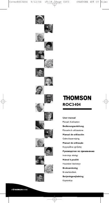 Mode d'emploi THOMSON ROC 3404