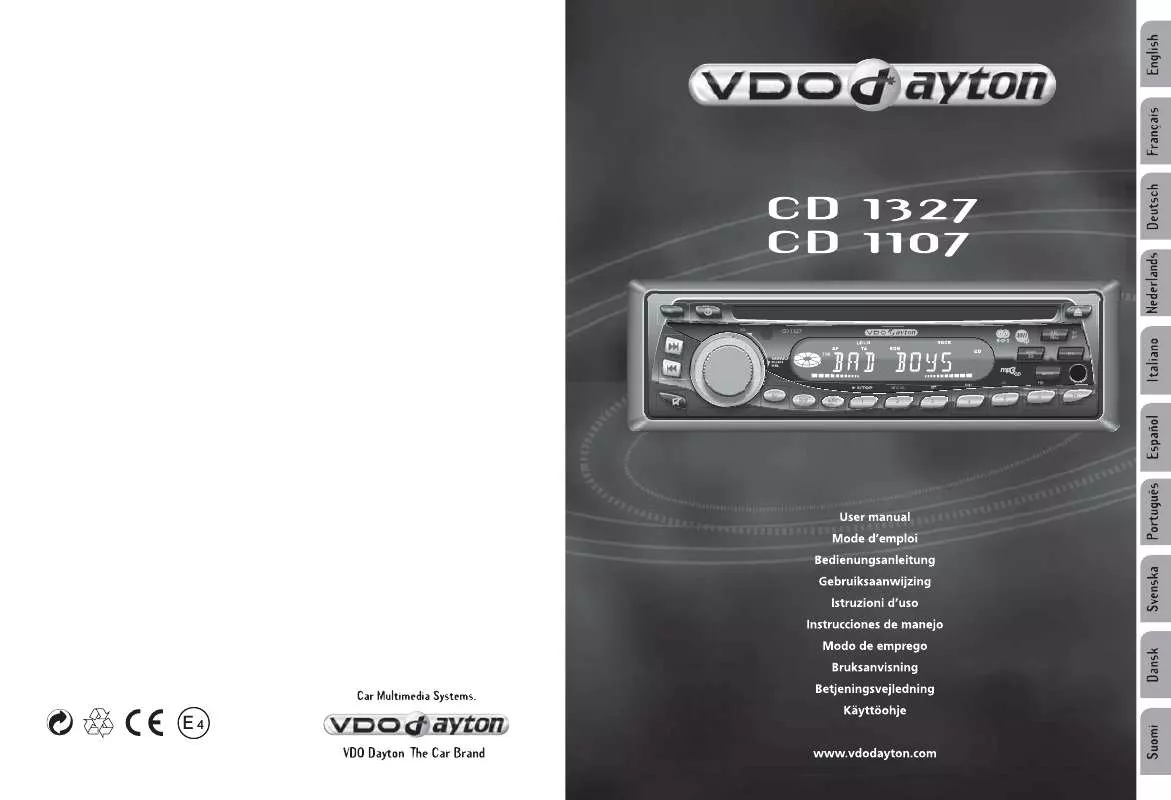 Mode d'emploi VDO DAYTON CD 1107