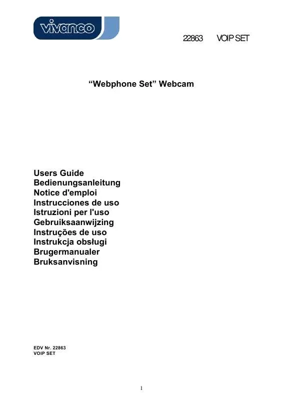 Mode d'emploi VIVANCO 22863