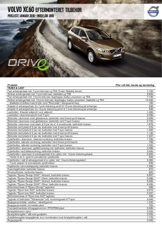 Mode d'emploi VOLVO XC60