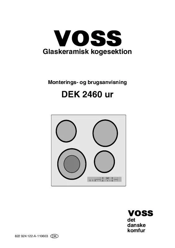 Mode d'emploi VOSS DEK2460-UR VOSS/HIC-