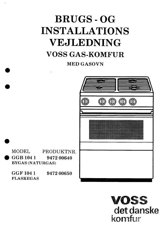 Mode d'emploi VOSS GGB1041