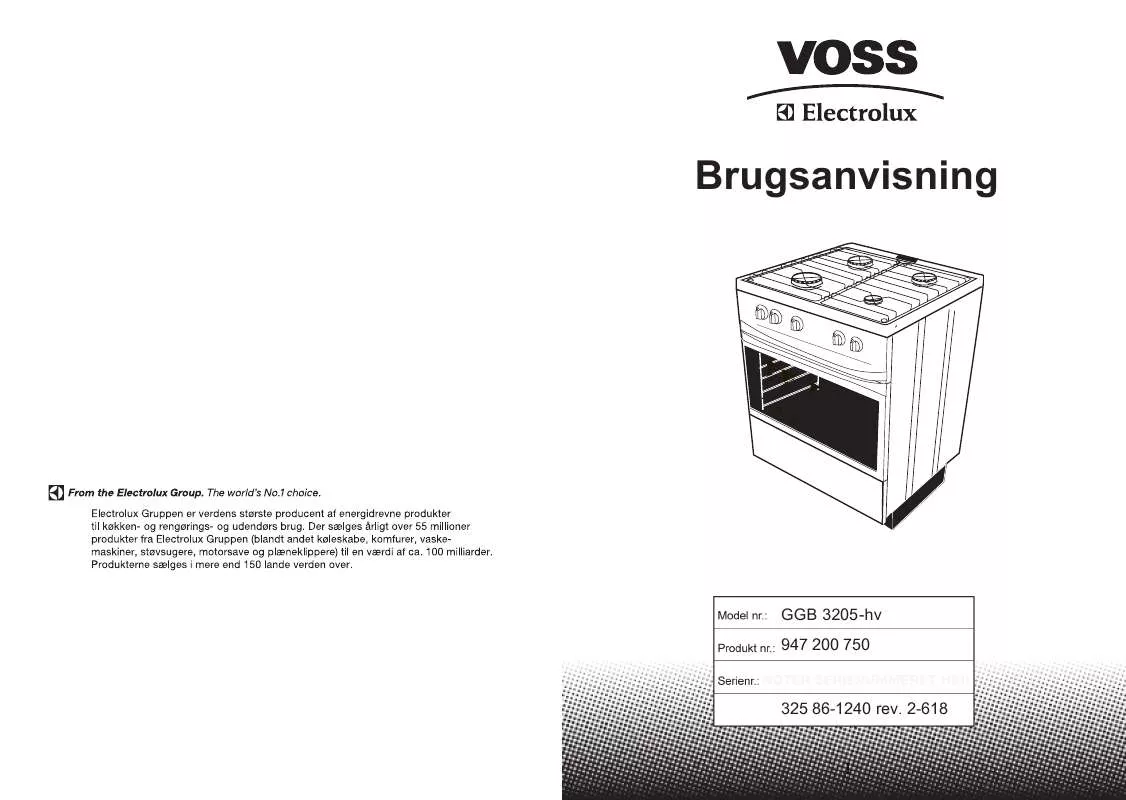 Mode d'emploi VOSS GGB3205-HV
