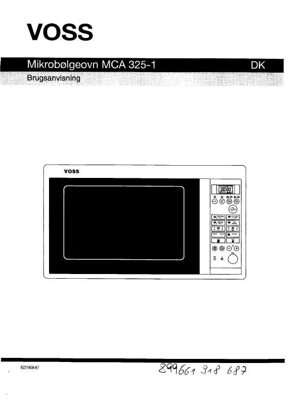 Mode d'emploi VOSS MOA 325-1 W