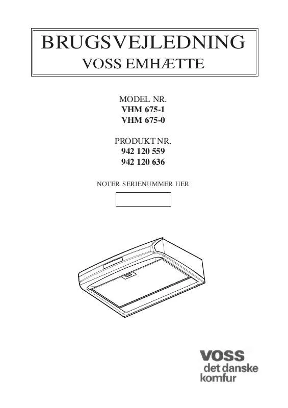 Mode d'emploi VOSS VHM675-0
