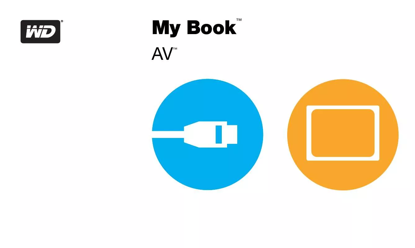 Mode d'emploi WESTERN DIGITAL MY BOOK AV DVR EXPANDER