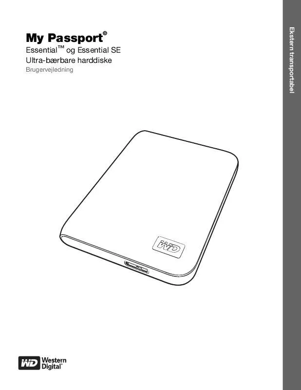 Mode d'emploi WESTERN DIGITAL MY PASSPORT ESSENTIAL SE