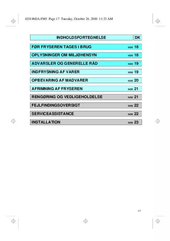 Mode d'emploi WHIRLPOOL AFG 524-C/H