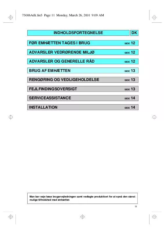 Mode d'emploi WHIRLPOOL AKR 400 WH