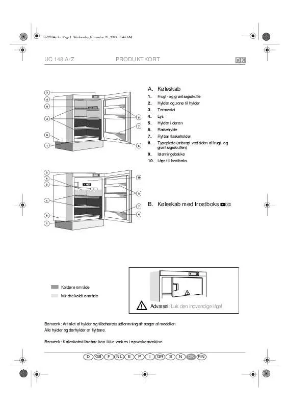 Mode d'emploi WHIRLPOOL ARL 100/A