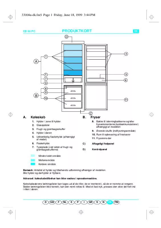 Mode d'emploi WHIRLPOOL ARL 428/G-E