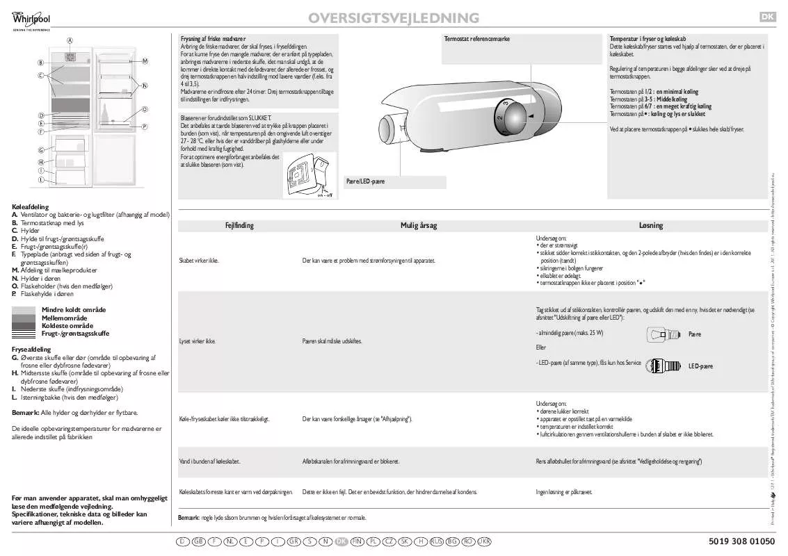 Mode d'emploi WHIRLPOOL ART 455/5