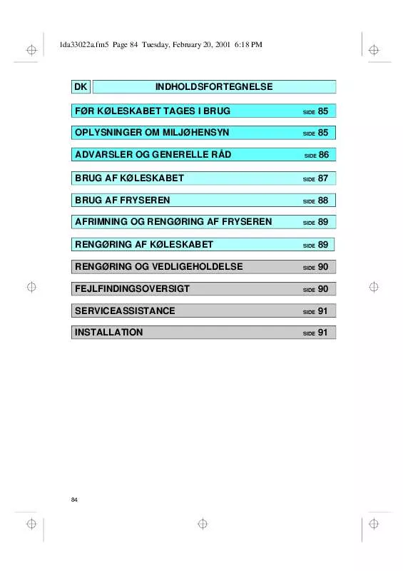 Mode d'emploi WHIRLPOOL ART 503/G