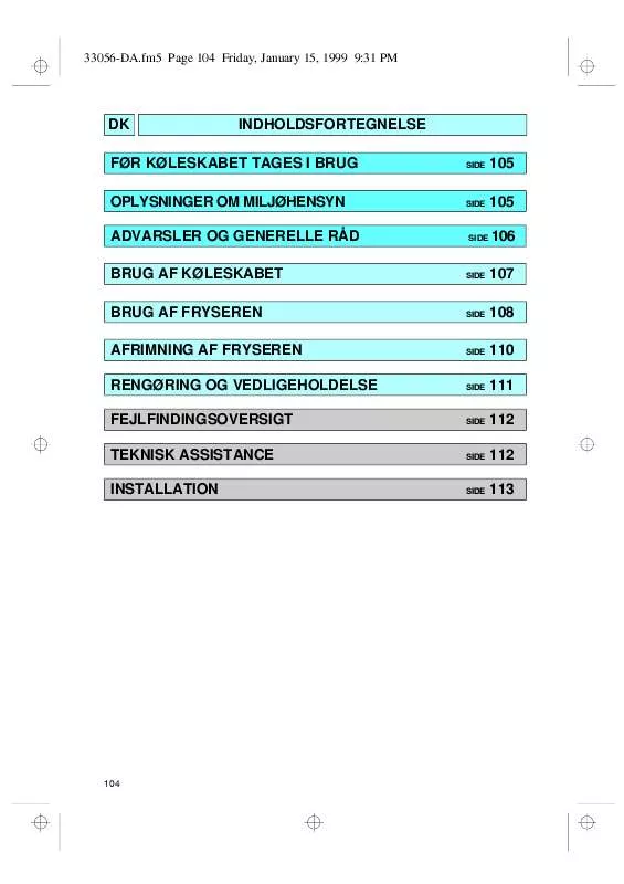 Mode d'emploi WHIRLPOOL ART 796/H