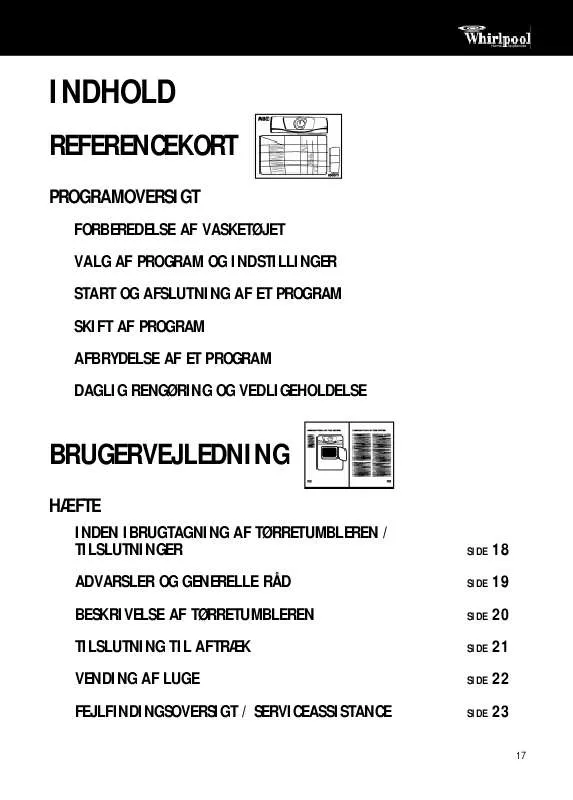 Mode d'emploi WHIRLPOOL AWZ 2792