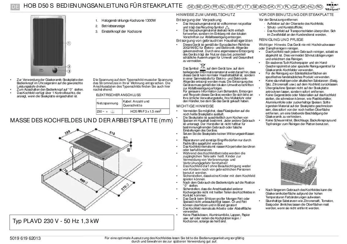 Mode d'emploi WHIRLPOOL BMZH 4008 SW