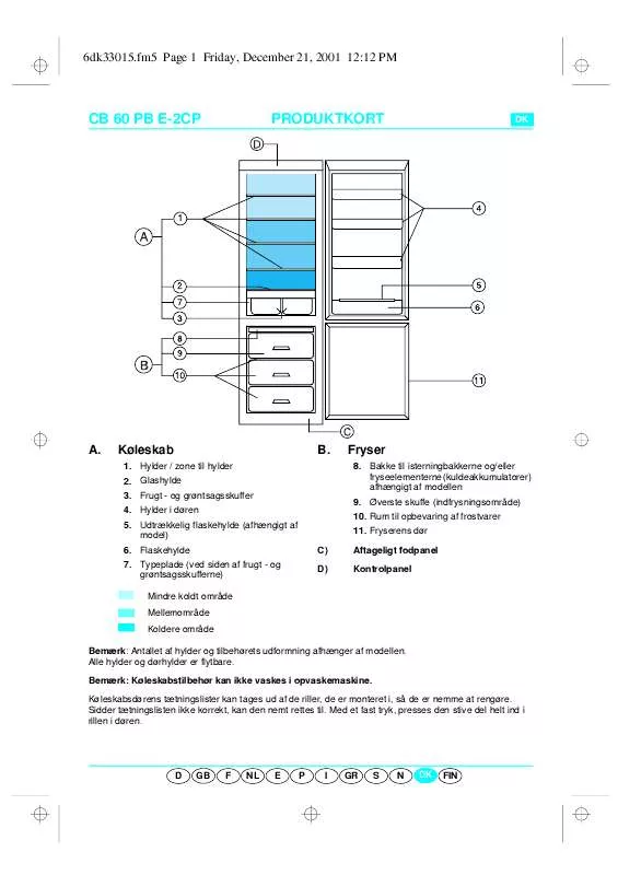 Mode d'emploi WHIRLPOOL CBAE 375/M