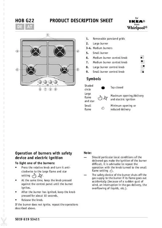 Mode d'emploi WHIRLPOOL CBU 625 W