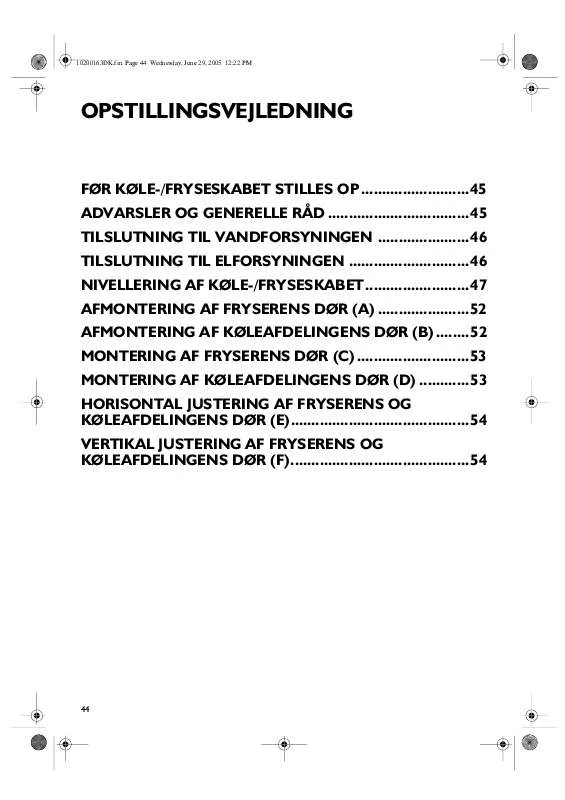 Mode d'emploi WHIRLPOOL CFS 841 S