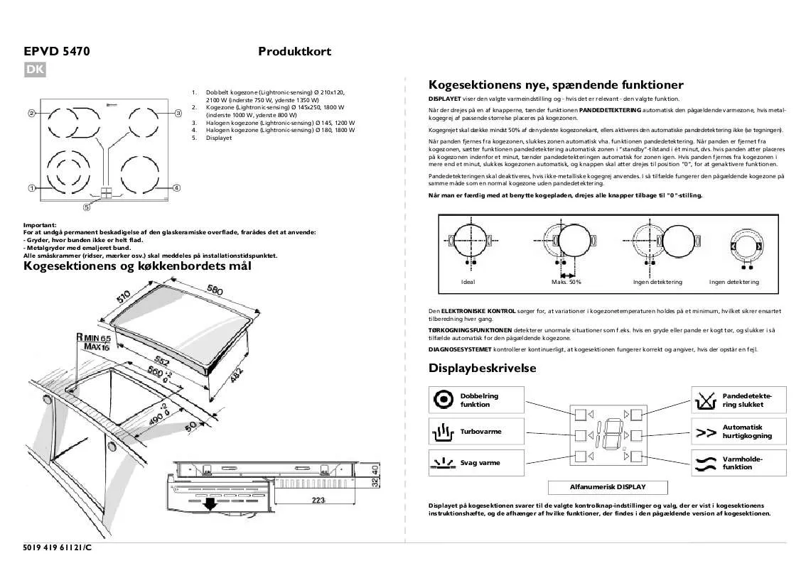 Mode d'emploi WHIRLPOOL EPVD 5470/01 IN