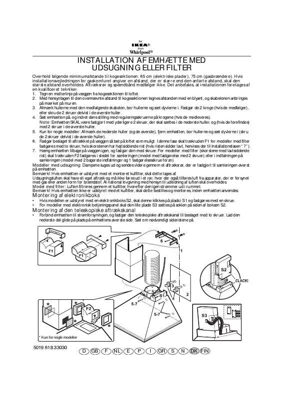 Mode d'emploi WHIRLPOOL HOO C01 S