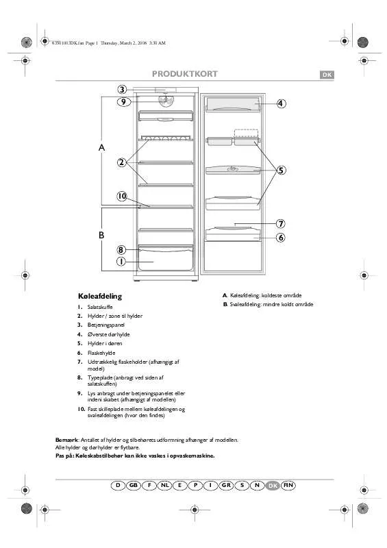 Mode d'emploi WHIRLPOOL KRVA 3850