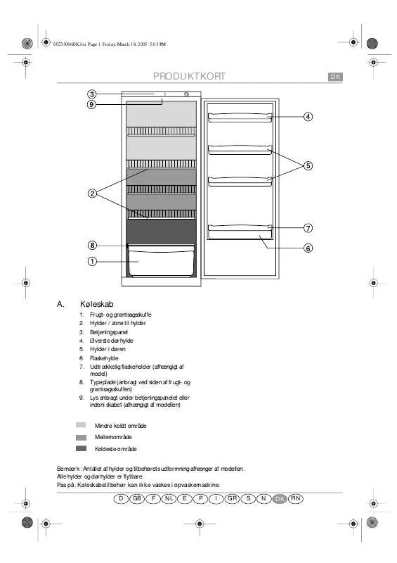 Mode d'emploi WHIRLPOOL PLF 290 A REFRIGE