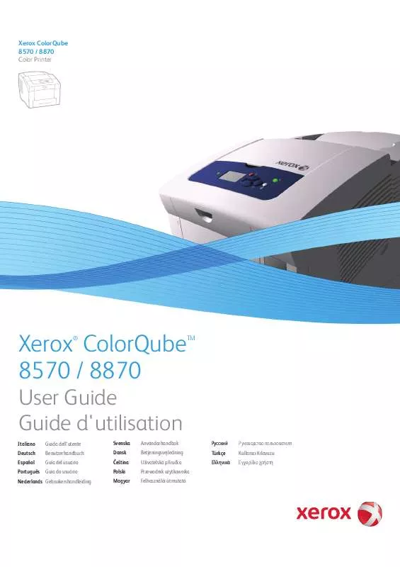 Mode d'emploi XEROX COLORQUBE 8870