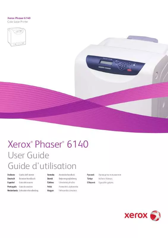 Mode d'emploi XEROX PHASER 6140