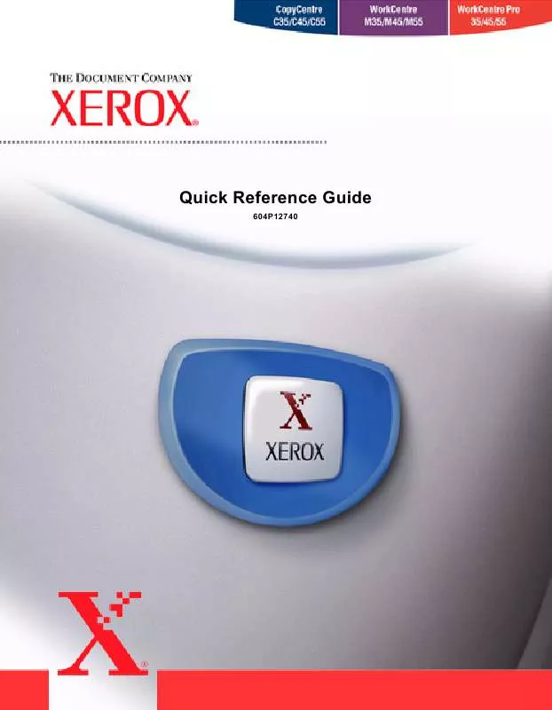 Mode d'emploi XEROX WORKCENTRE PRO 35