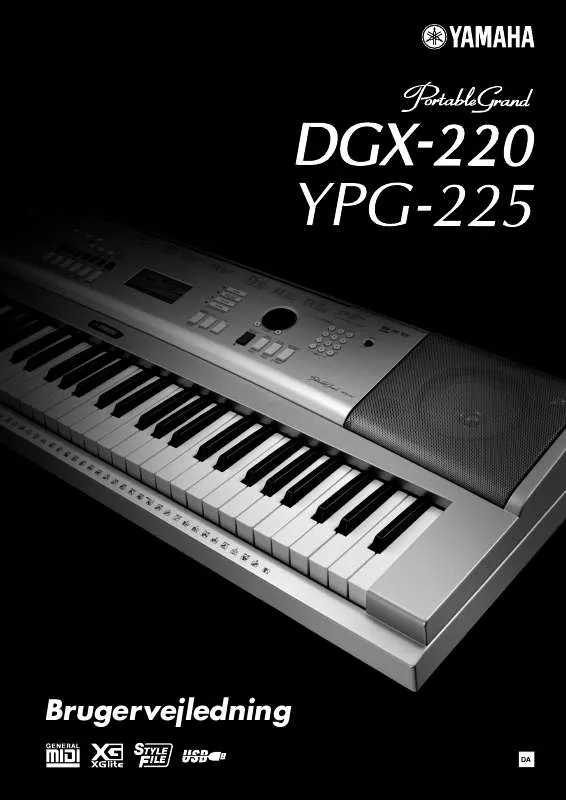 Mode d'emploi YAMAHA DGX-220 YPG-225