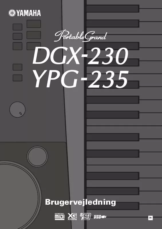 Mode d'emploi YAMAHA DGX-230 YPG-235