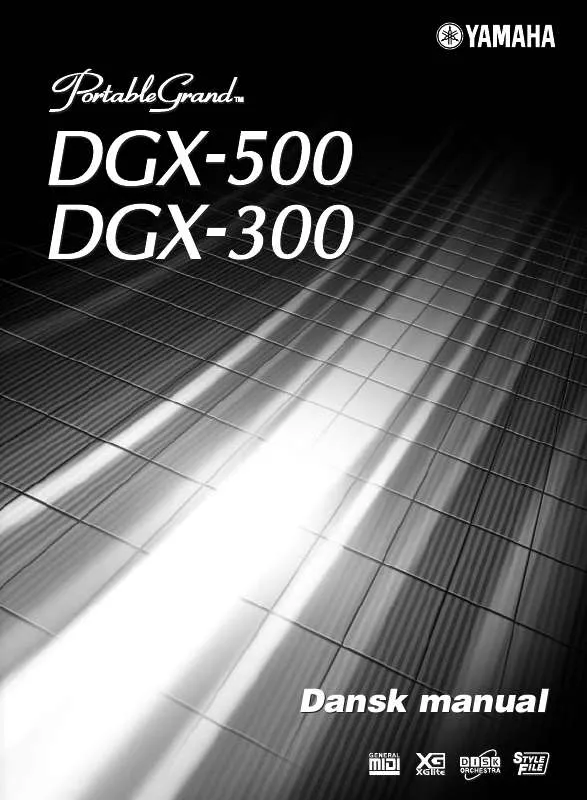 Mode d'emploi YAMAHA DGX-500/300