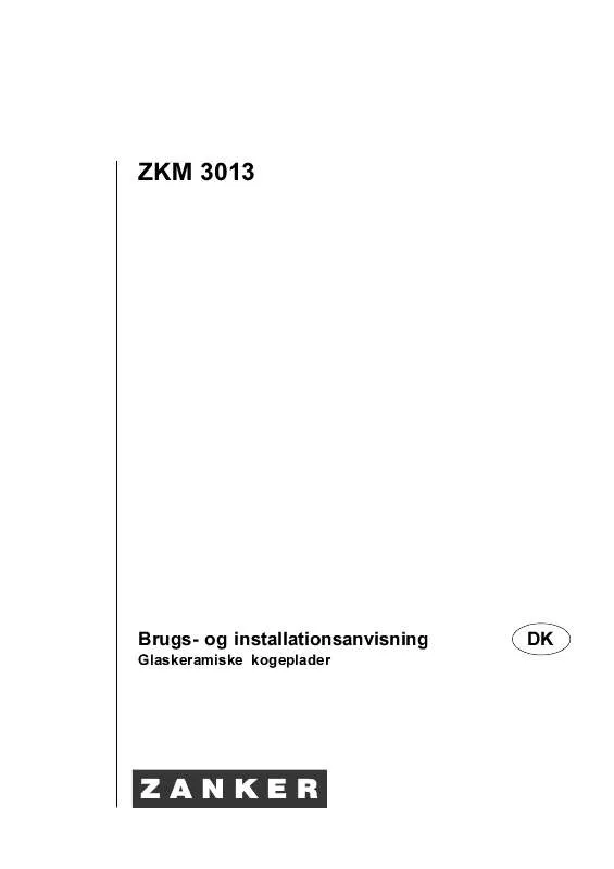 Mode d'emploi ZANKER ZKM3013KS