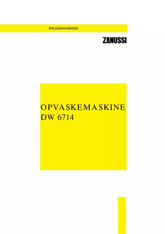 Mode d'emploi ZANUSSI DW6714