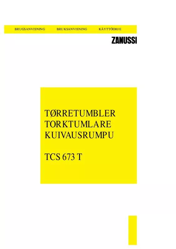 Mode d'emploi ZANUSSI TCS673T