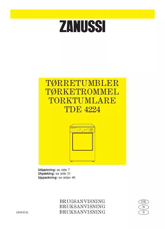 Mode d'emploi ZANUSSI TDE4224