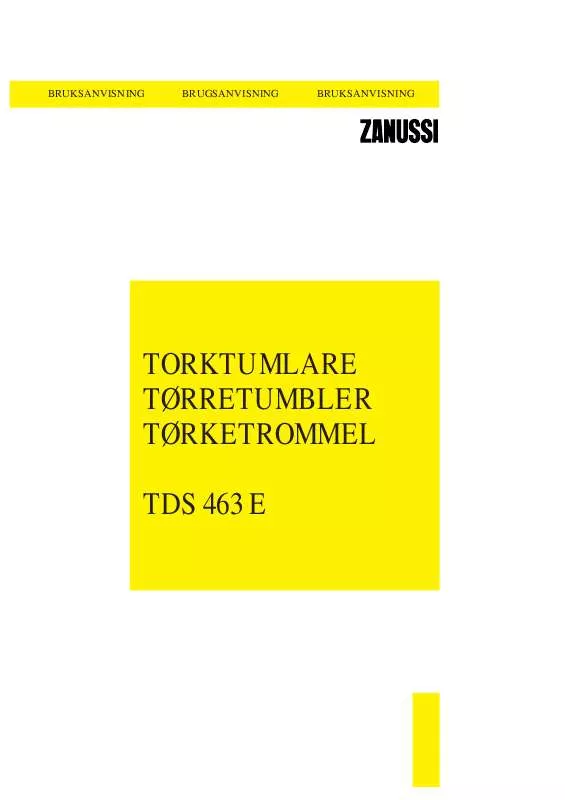 Mode d'emploi ZANUSSI TDS463E