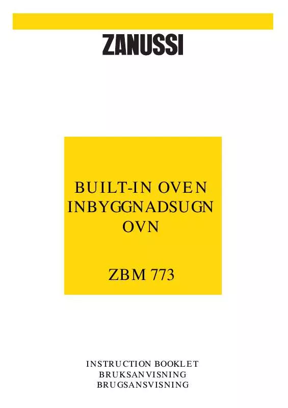 Mode d'emploi ZANUSSI ZBM773N