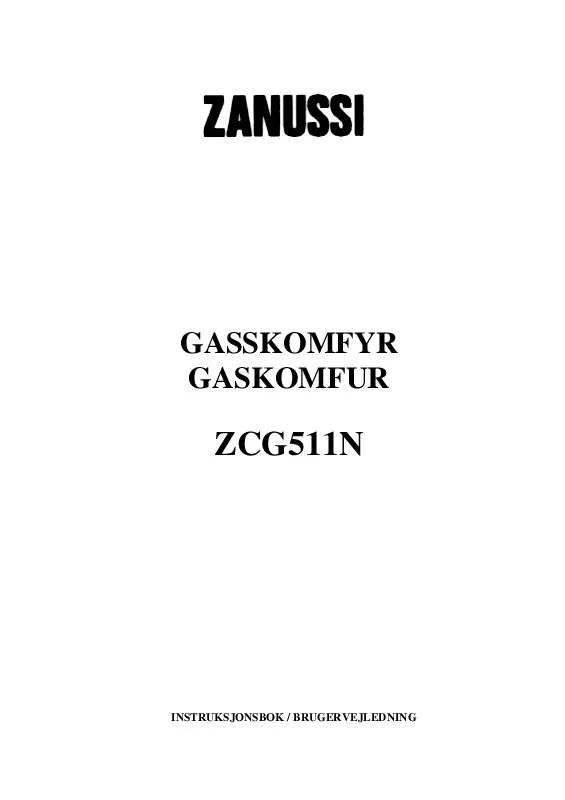 Mode d'emploi ZANUSSI ZCG511N