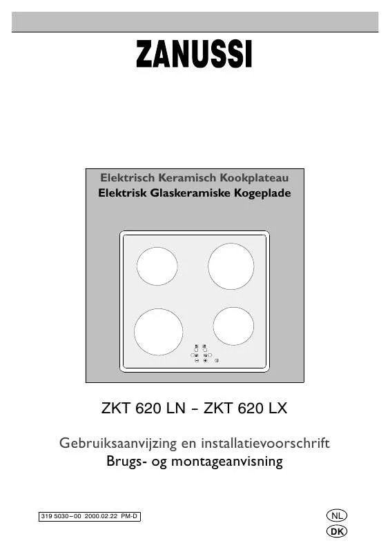 Mode d'emploi ZANUSSI ZKT 620 LX